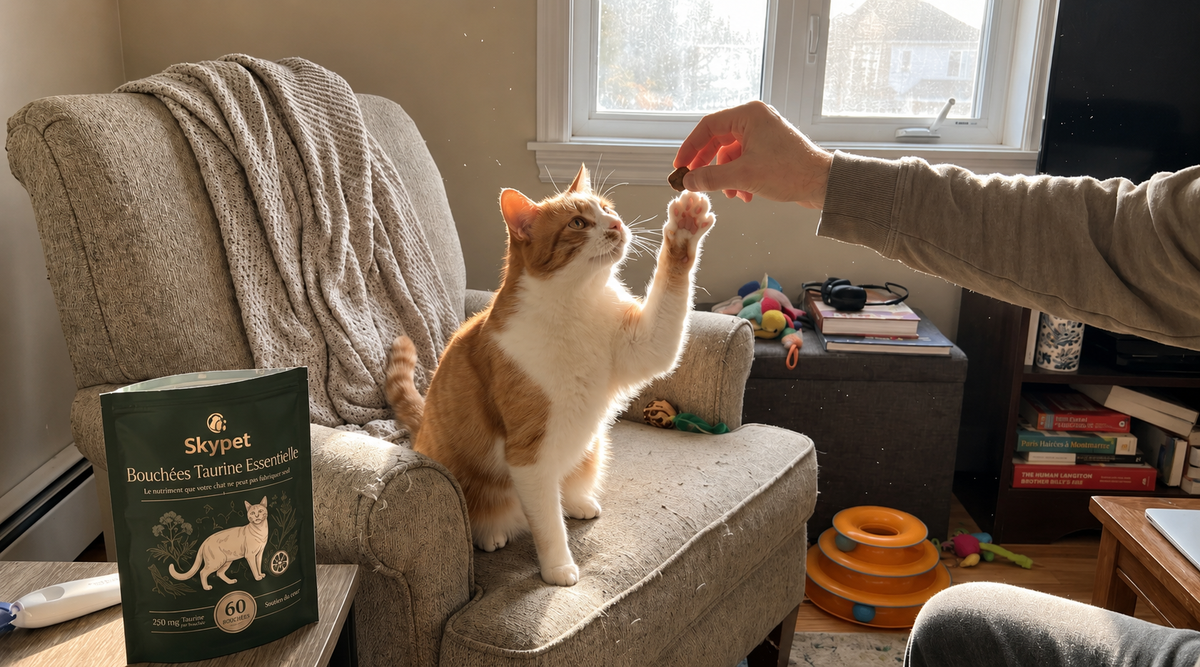 Propriétaire donnant une bouchée à son chat