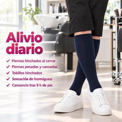 Alivio diario con las medias de compresión Serenity para peluqueras