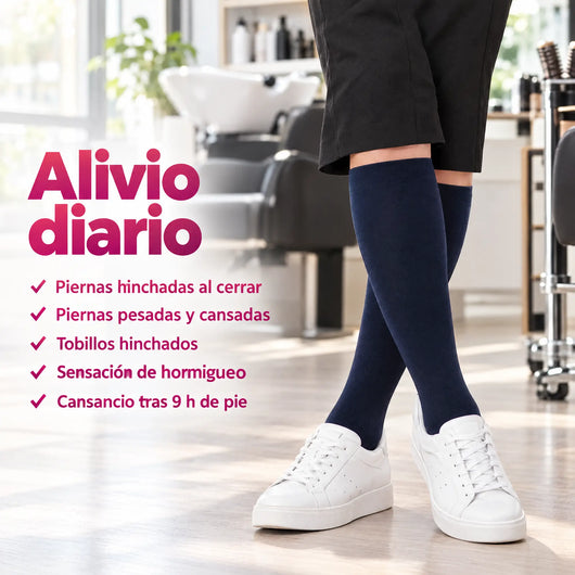 Alivio diario con las medias de compresión Serenity para peluqueras