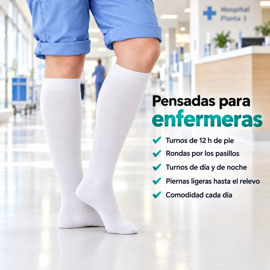 Pensadas para enfermeras: medias de compresión Serenity para enfermeras