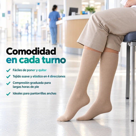 Comodidad en cada turno: medias de compresión Serenity para enfermeras