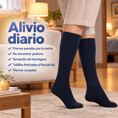 Alivio diario con las medias de compresión Serenity para piernas pesadas